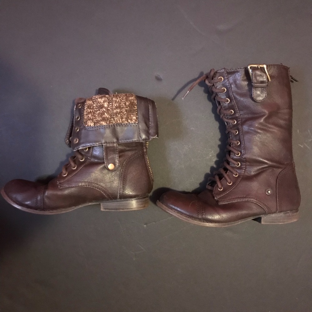 Dark Brown Combat Boots